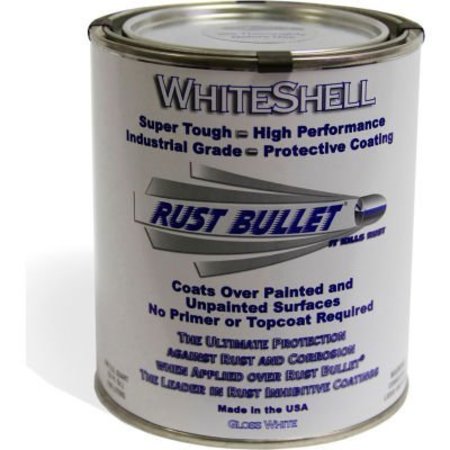RUST BULLET LLC Rust Bullet WhiteShell Protective Coating and Topcoat Quart Can WSQ